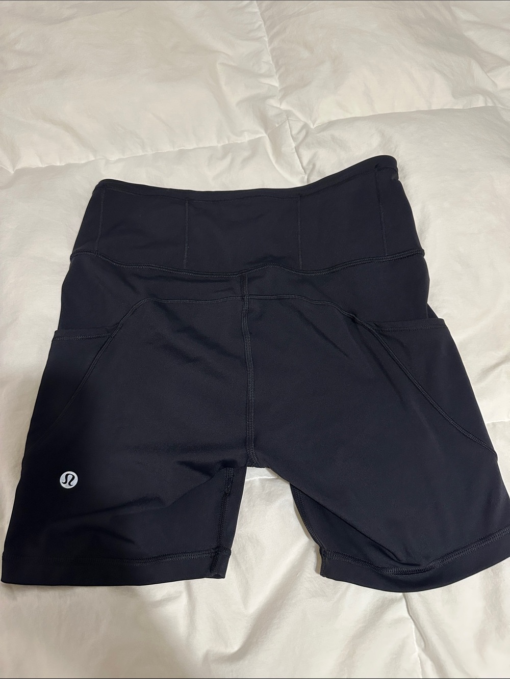 lululemon athletica Black Mid-Rise Performance Shorts with Side Pockets